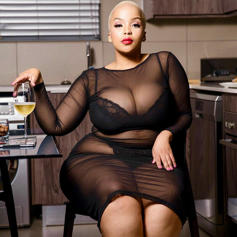 plus size see through clothing